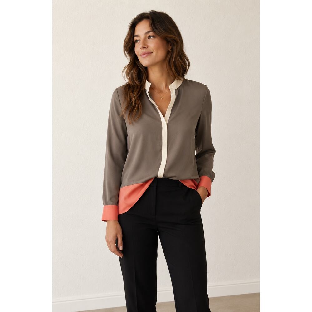 Elie Tahari Women's Colorblock Blouse - XS